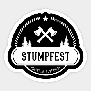 Stumpfest White Sticker